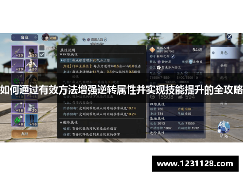 如何通过有效方法增强逆转属性并实现技能提升的全攻略